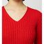 Boucle V-Neck Dress in Red